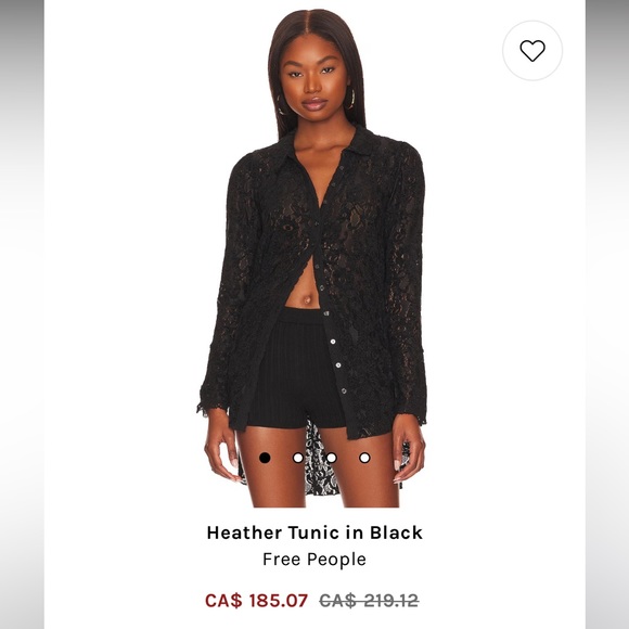 Free People Tops - NWT Free People Heather Tunic in Black